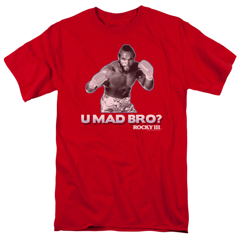 Rocky Iii U Mad Bro Mens T Shirt Red Officially Licensed