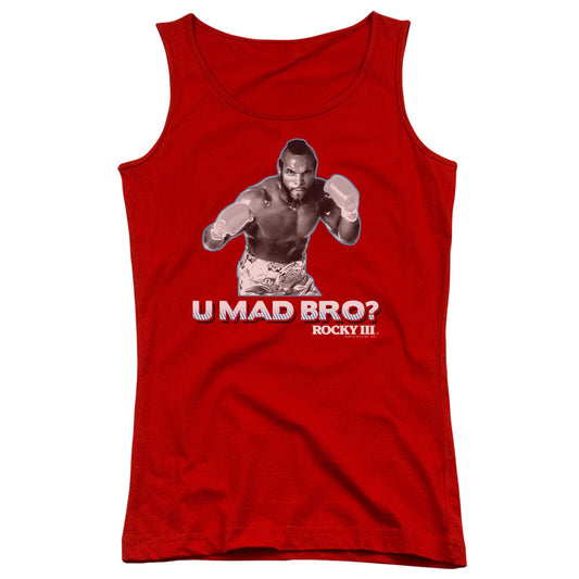 Rocky III U Mad Bro Womens Tank Top Shirt Red