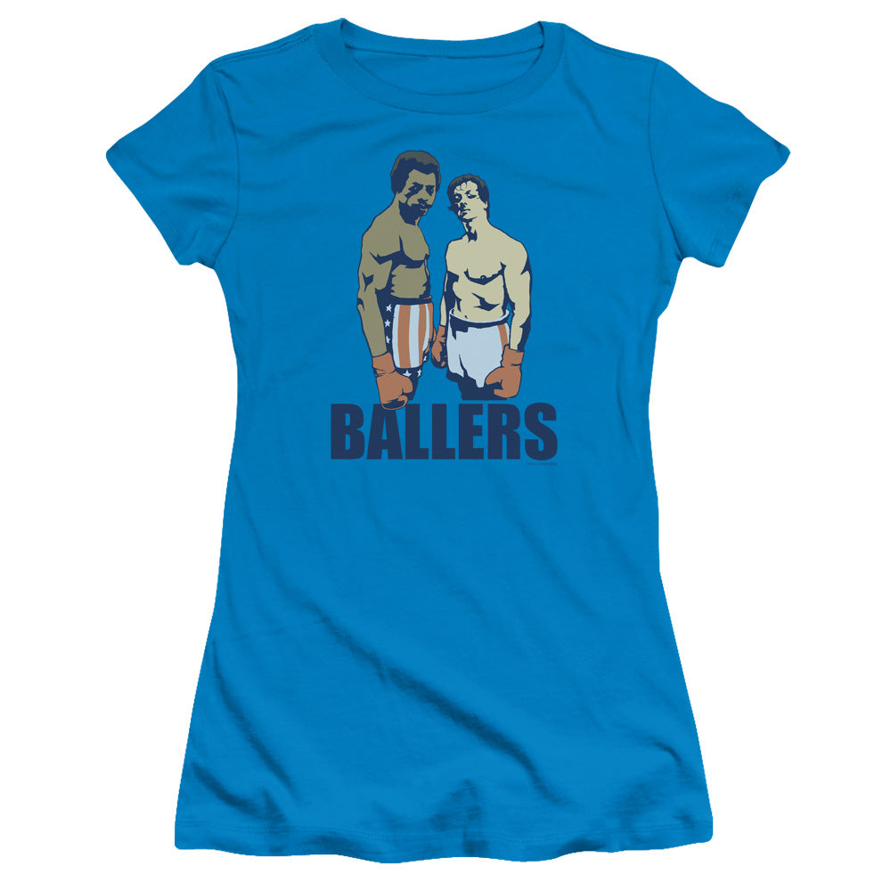 Rocky Ballers Junior Sheer Cap Sleeve Womens T Shirt Turquoise