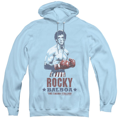 Rocky Balboa Mens Hoodie Light Blue