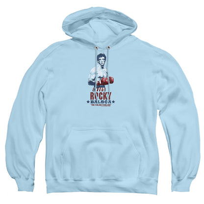 Rocky Balboa Mens Hoodie Light Blue