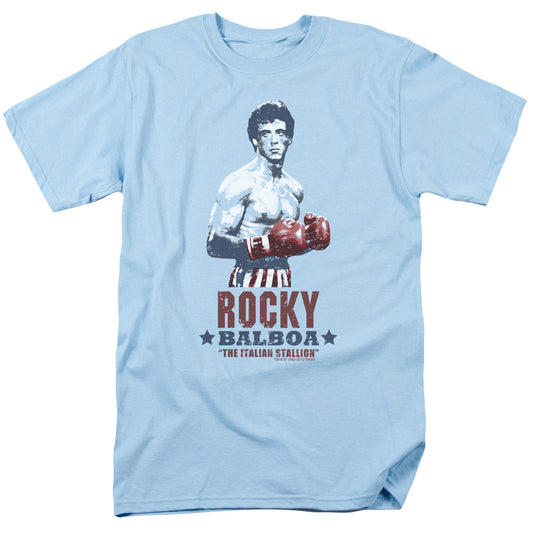 Rocky Balboa Mens T Shirt Light Blue