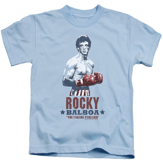 Rocky Balboa Juvenile Kids Youth T Shirt Light Blue