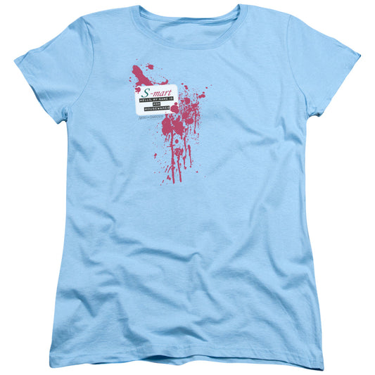 Army Of Darkness S-Mart Name Womens T Shirt Light Blue