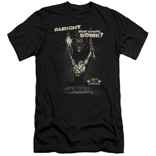 Army Of Darkness Want Some Slim Fit Mens T Shirt Black