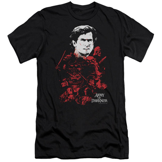 Army Of Darkness Pile Of Baddies Slim Fit Mens T Shirt Black