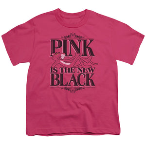 Pink Panther The New Black Kids Youth T Shirt Hot Pink