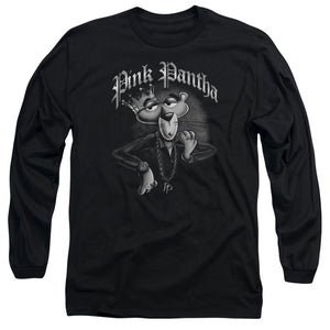 Pink Panther Pink Pantha Mens Long Sleeve Shirt Black