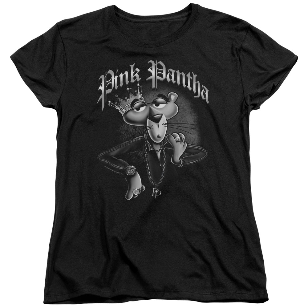 Pink Panther Pink Pantha Womens T Shirt Black