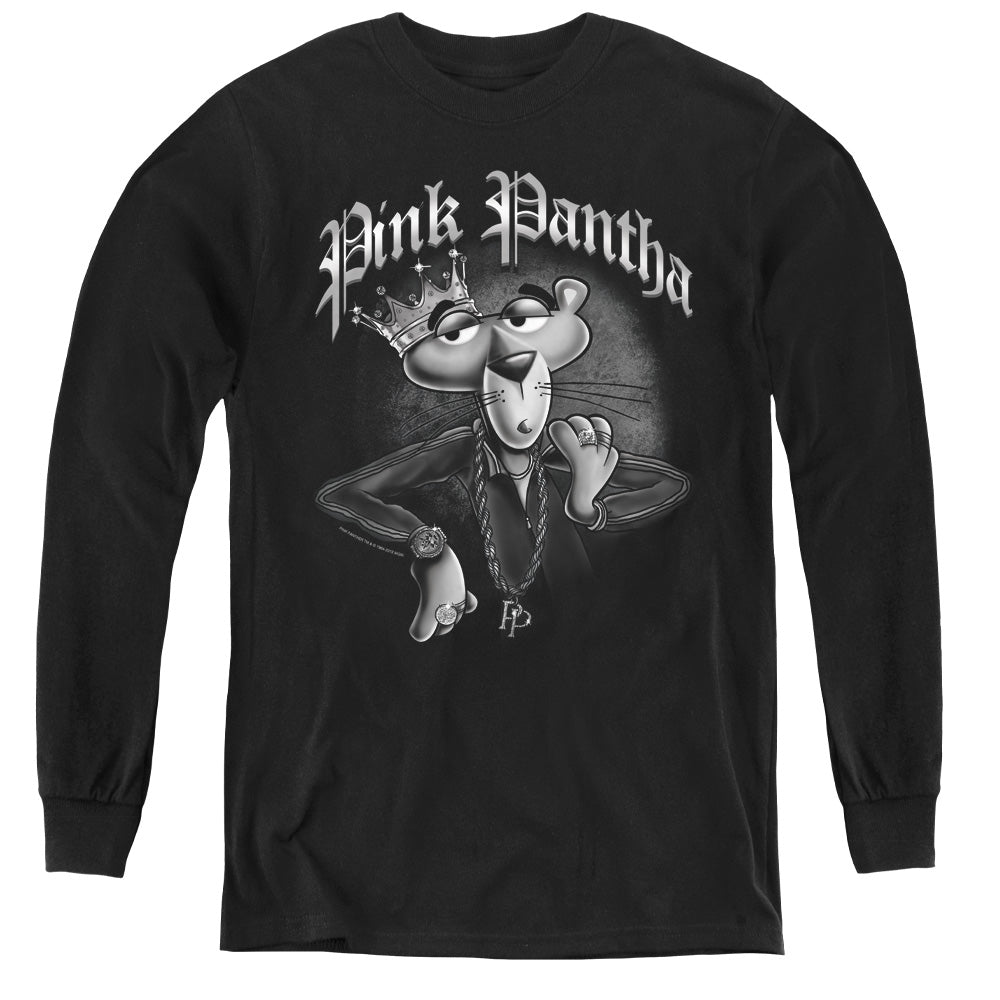 Pink Panther Pink Pantha Long Sleeve Kids Youth T Shirt Black