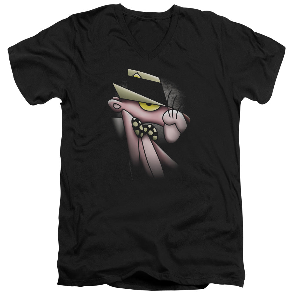 Pink Panther Ooth Panther Mens Slim Fit V-Neck T Shirt Black