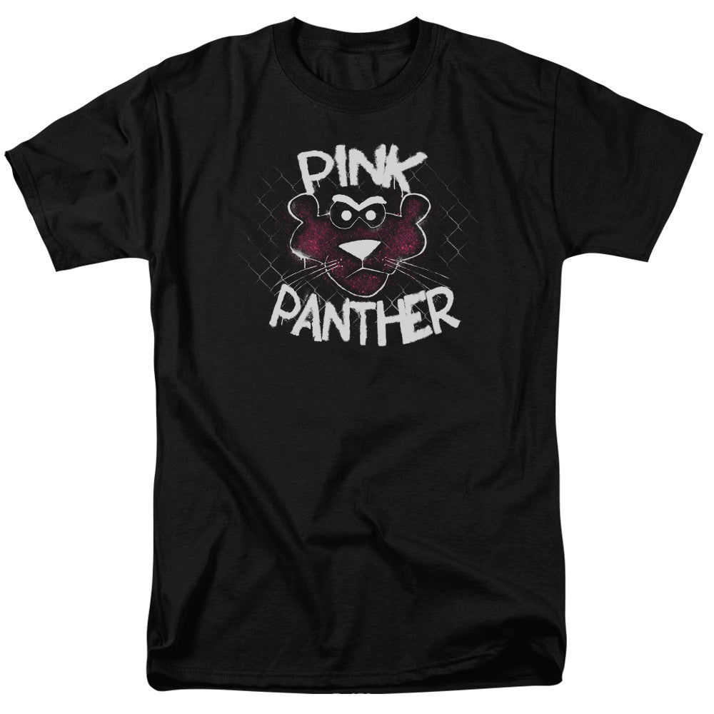 Pink Panther Spray Panther Mens T Shirt Black