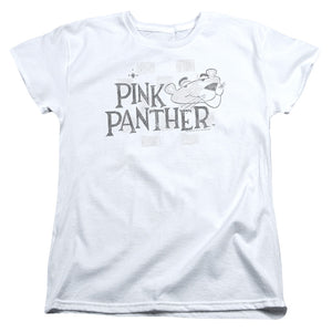 Pink Panther Sketch Logo Womens T Shirt White