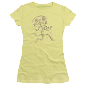 Pink Panther Catch Me Junior Sheer Cap Sleeve Womens T Shirt Banana