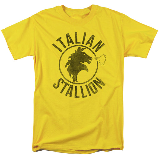 Rocky Italian Stallion Mens T Shirt Yellow