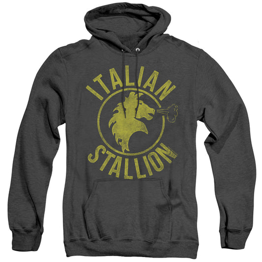 Rocky Italian Stallion Horse Heather Mens Hoodie Black