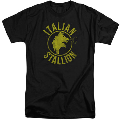 Rocky Italian Stallion Horse Mens Tall T Shirt Black Officially Licensed