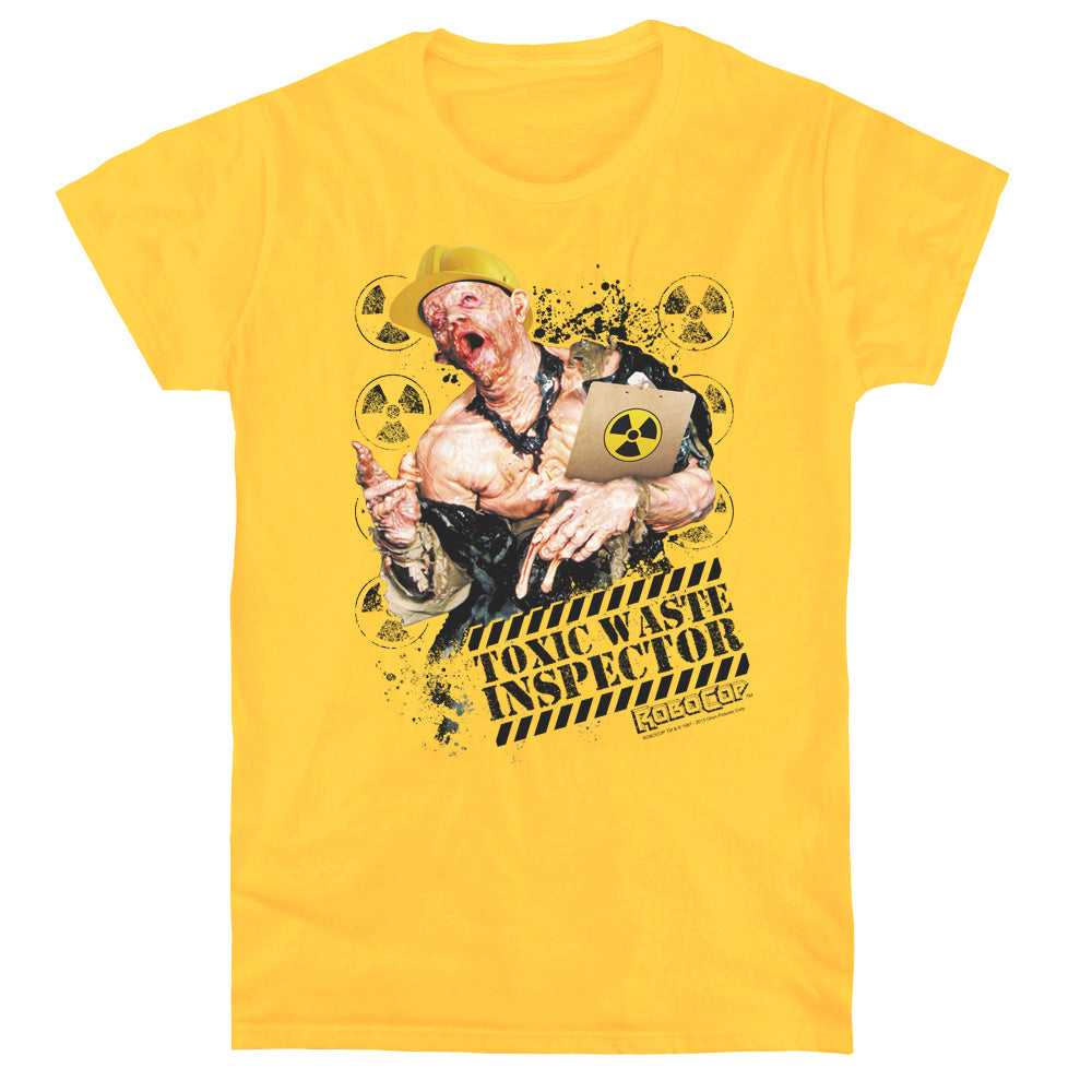 Robocop Toxic Waste Inspector Womens T Shirt Yellow