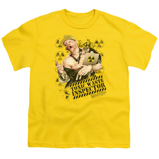 Robocop Toxic Waste Inspector Kids Youth T Shirt Yellow