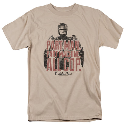 Robocop Vintage Tagline Mens T Shirt Sand Officially Licensed
