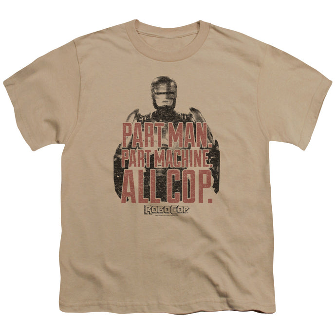 Robocop Vintage Tagline Kids Youth T Shirt Sand