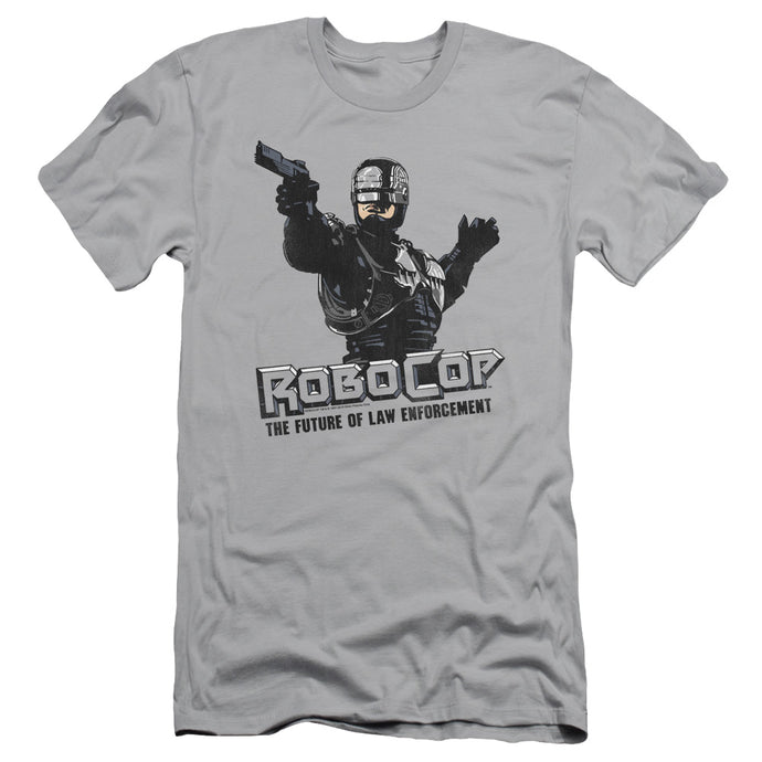 Robocop Future Of Law Slim Fit Mens T Shirt Silver