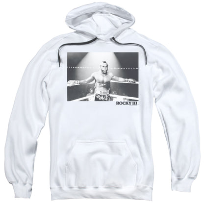 Rocky III Clubber Square Mens Hoodie White
