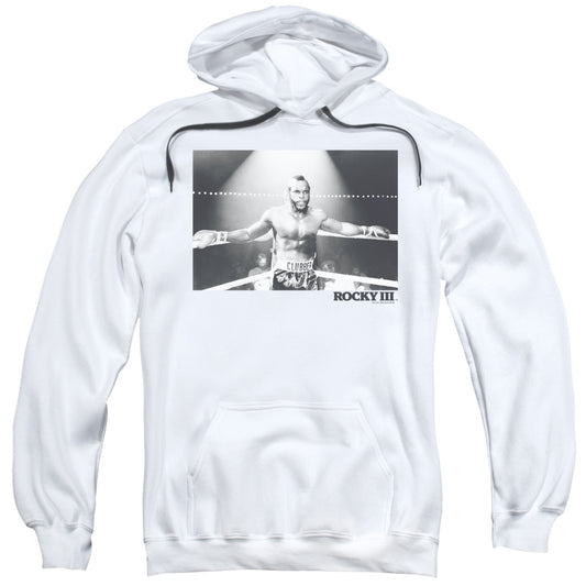 Rocky III Clubber Square Mens Hoodie White