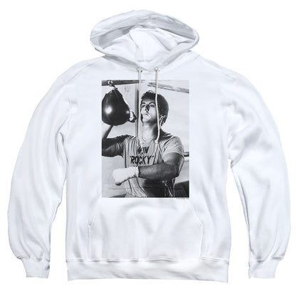 Rocky Square Mens Hoodie White Officially Licensed