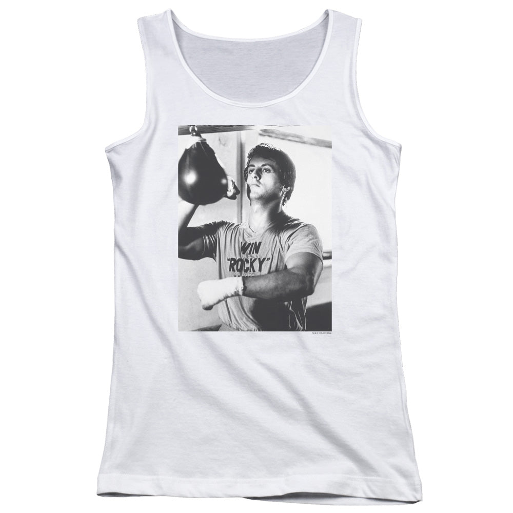 Rocky Square Womens Tank Top Shirt White