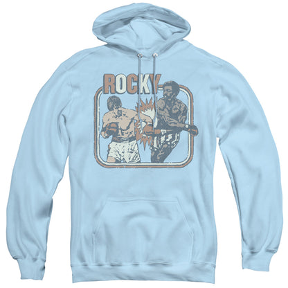 Rocky Big Fight Mens Hoodie Light Blue