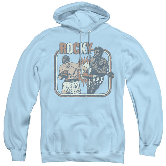Rocky Big Fight Mens Hoodie Light Blue