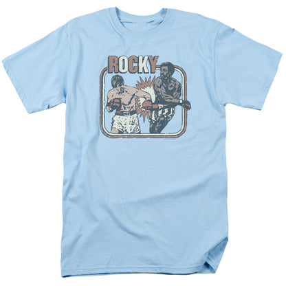 Rocky Big Fight Mens T Shirt Light Blue