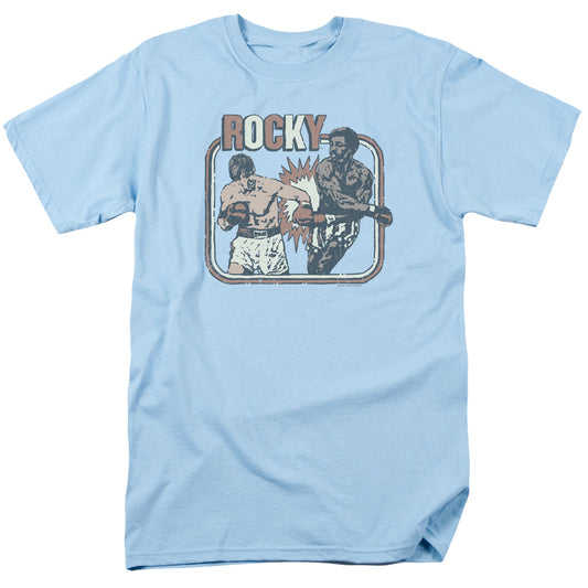 Rocky Big Fight Mens T Shirt Light Blue