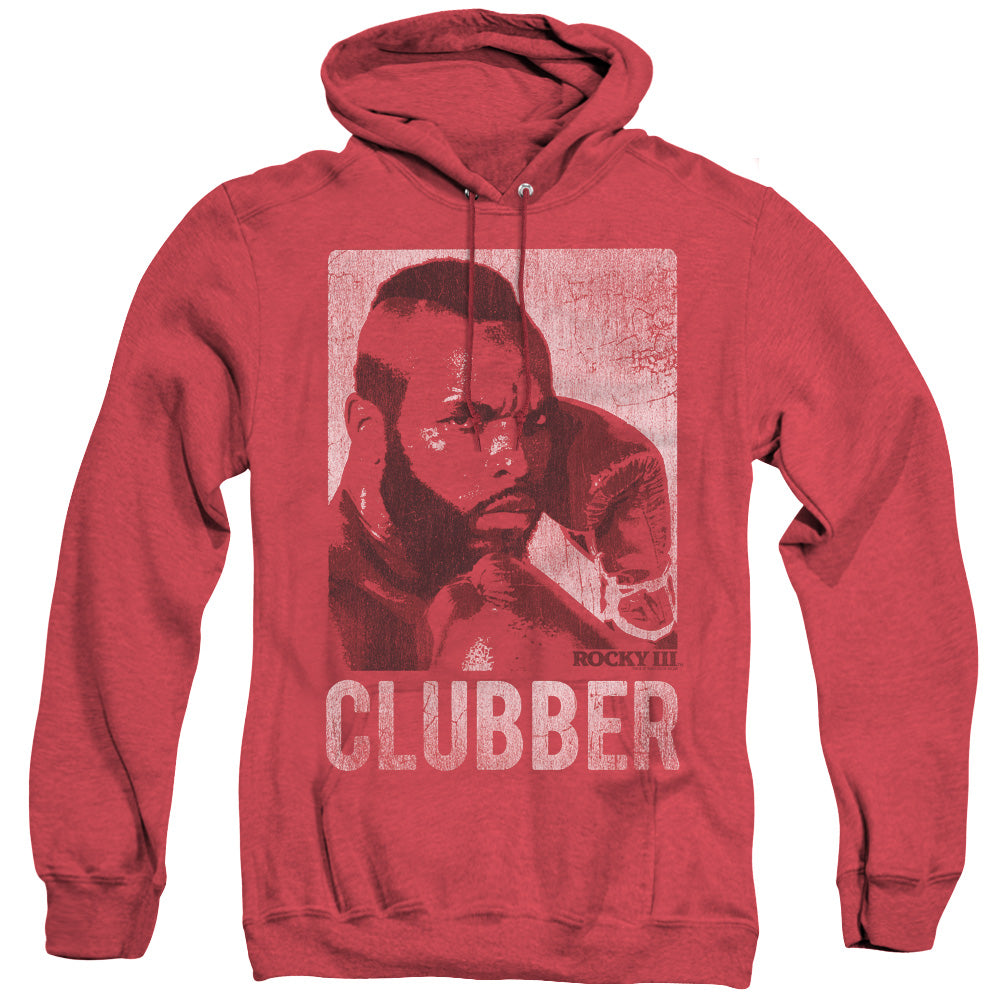 Rocky III Clubber Lang Heather Mens Hoodie Red