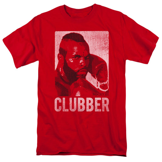 Rocky III Clubber Lang Mens T Shirt Red