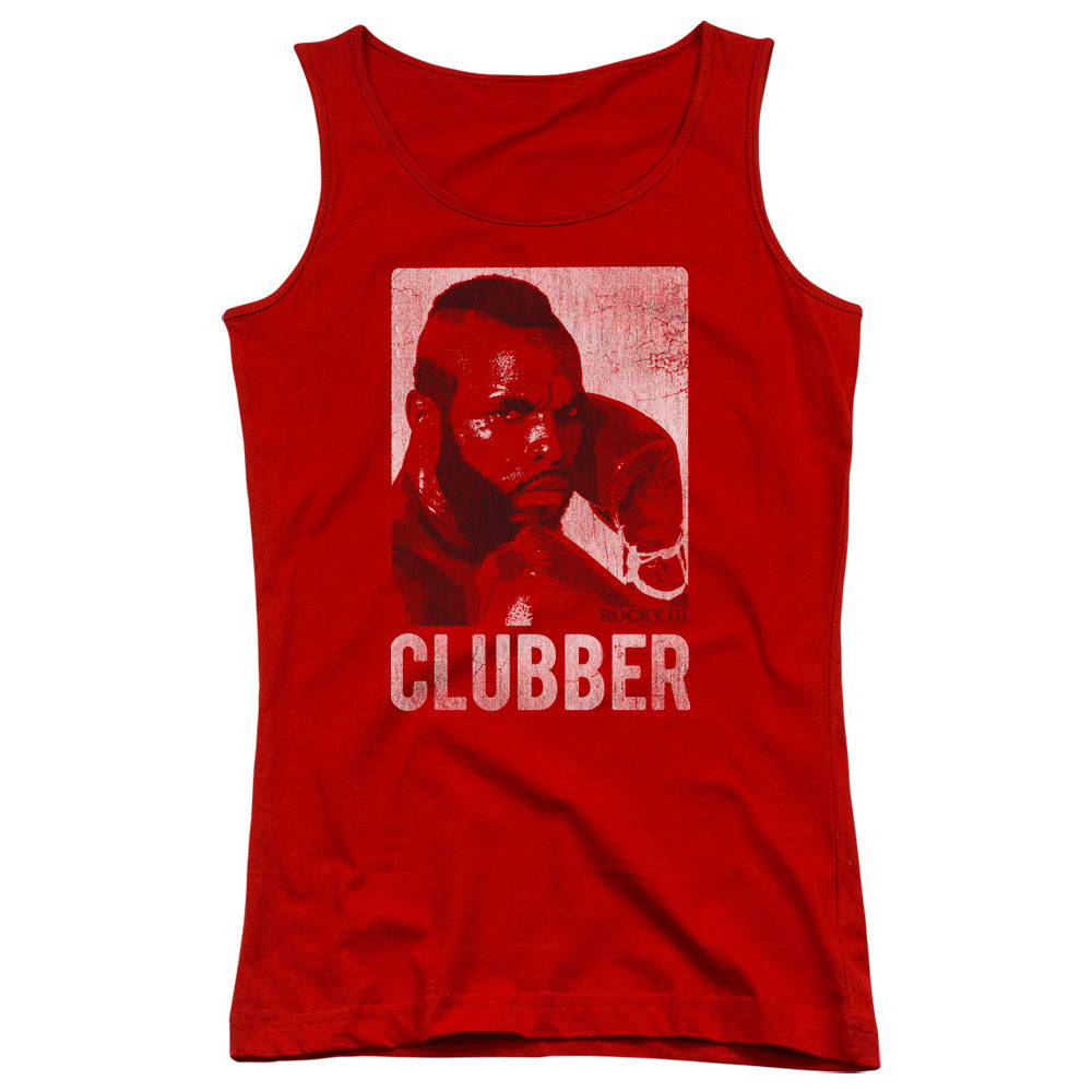 Rocky III Clubber Lang Womens Tank Top Shirt Red