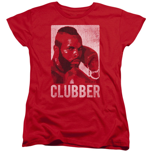 Rocky III Clubber Lang Womens T Shirt Red