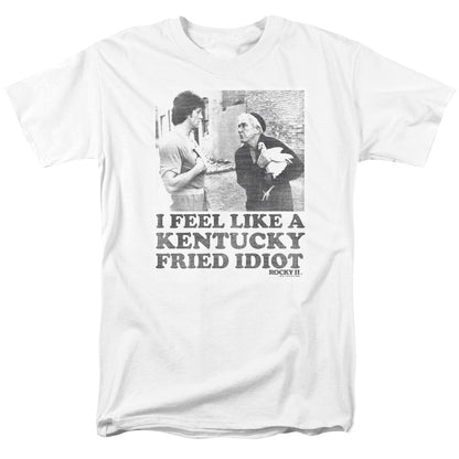 Rocky Fried Idiot Mens T Shirt White