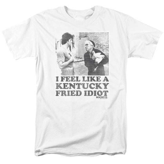 Rocky Fried Idiot Mens T Shirt White