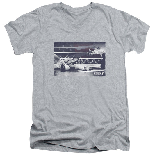 Rocky American Will Mens Slim Fit V-Neck T Shirt Athletic Heather