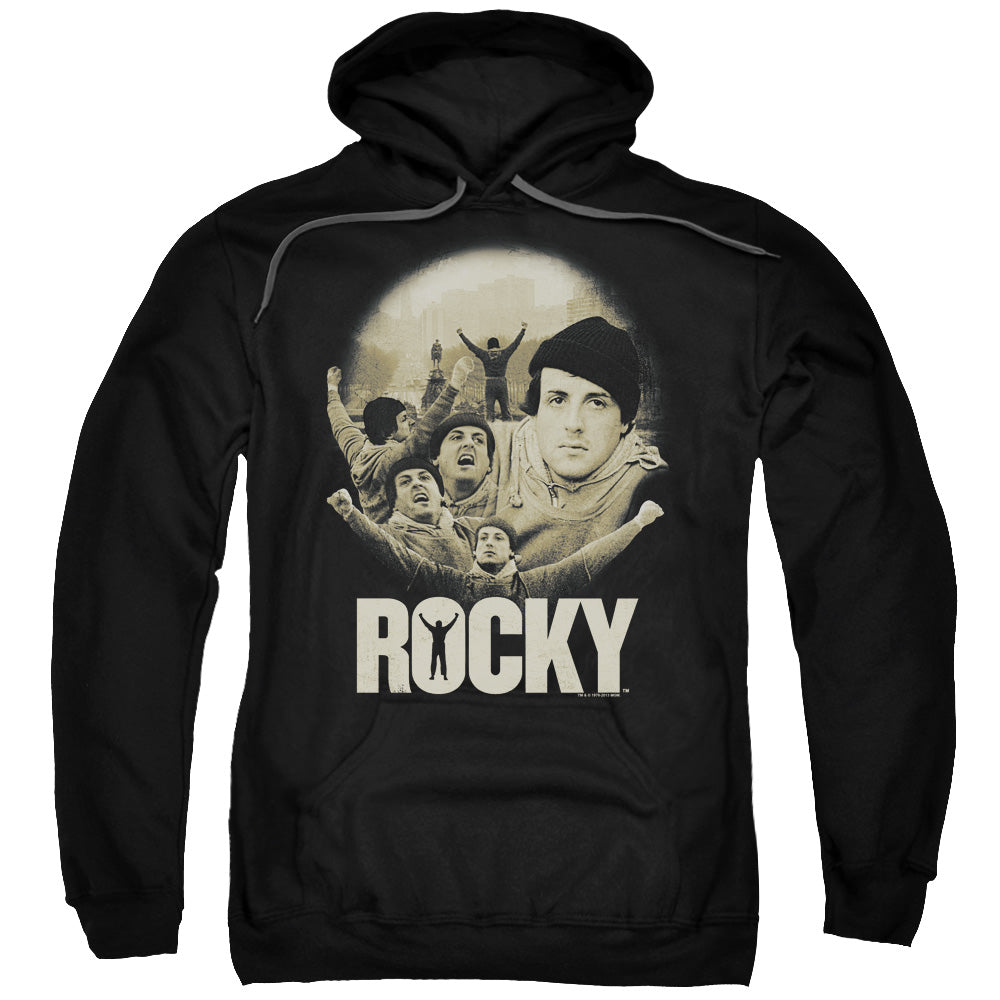 Rocky Feeling Strong Mens Hoodie Black
