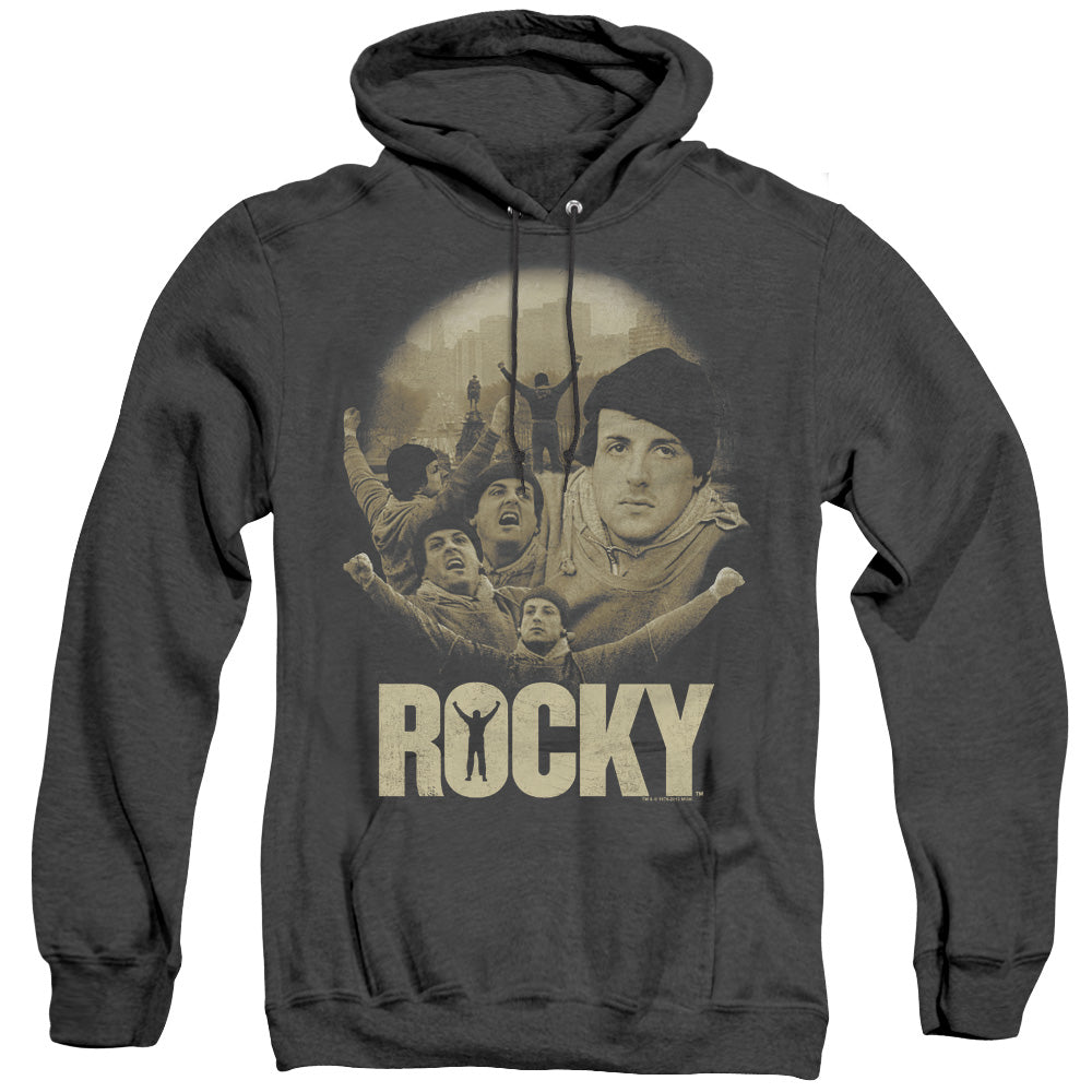 Rocky Feeling Strong Mens Heather Hoodie Black Officially Licensed