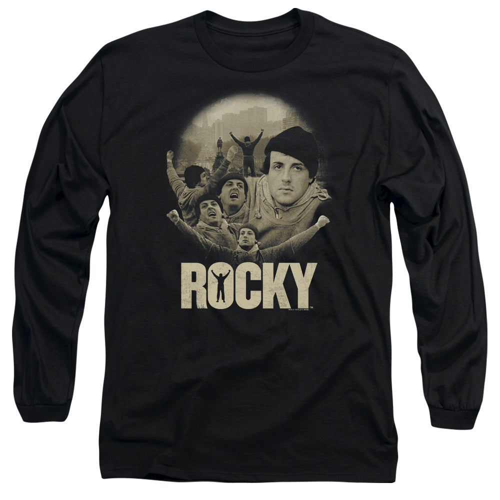 Rocky Feeling Strong Mens Long Sleeve Shirt Black