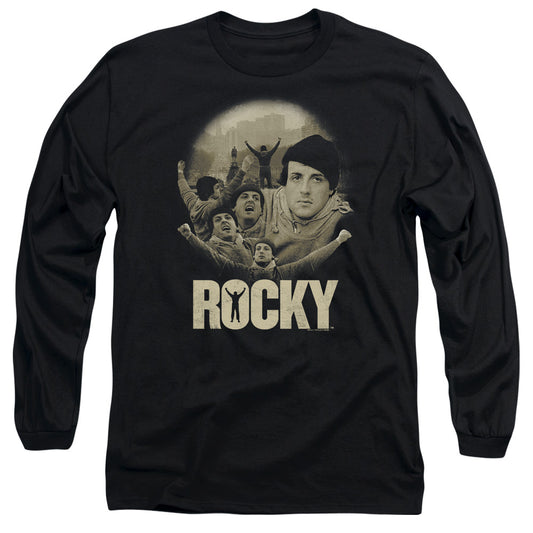 Rocky Feeling Strong Mens Long Sleeve Shirt Black