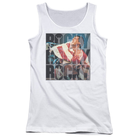 Rocky Chant Womens Tank Top Shirt White