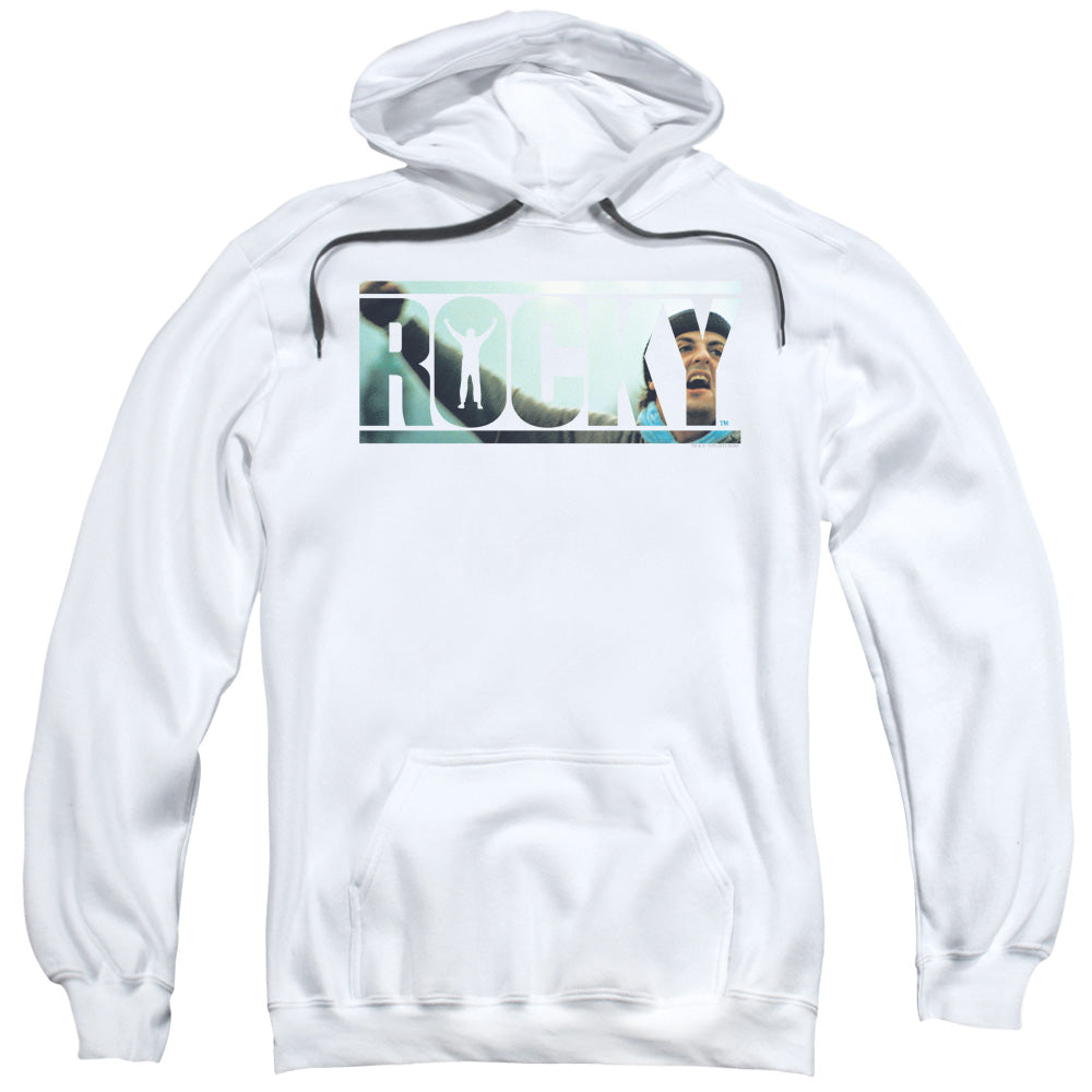 Rocky Cutout Logo Mens Hoodie White