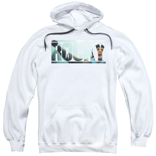Rocky Cutout Logo Mens Hoodie White