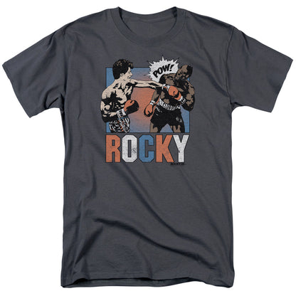 Rocky Rocky Pow Mens T Shirt Charcoal Officially Licensed