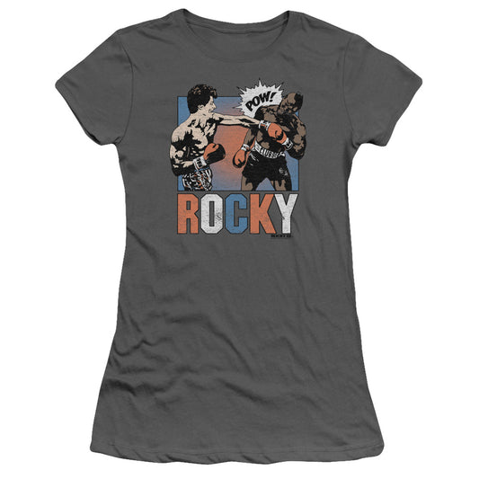 Rocky Rocky Pow Junior Sheer Cap Sleeve Womens T Shirt Charcoal